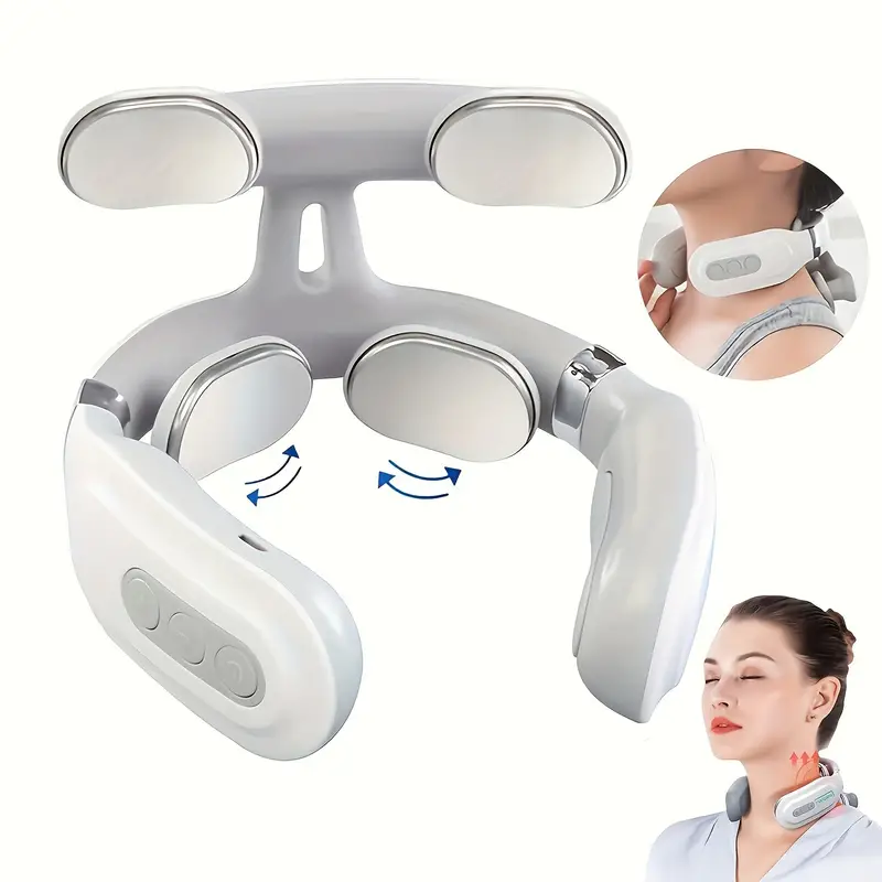 Portable Neck Massager With Deep Tissue Kneading – Usb Rechargeable, Fragrance-Free, Ideal For Neck & Shoulder Relief – Perfect Holiday Gift For Men & Women