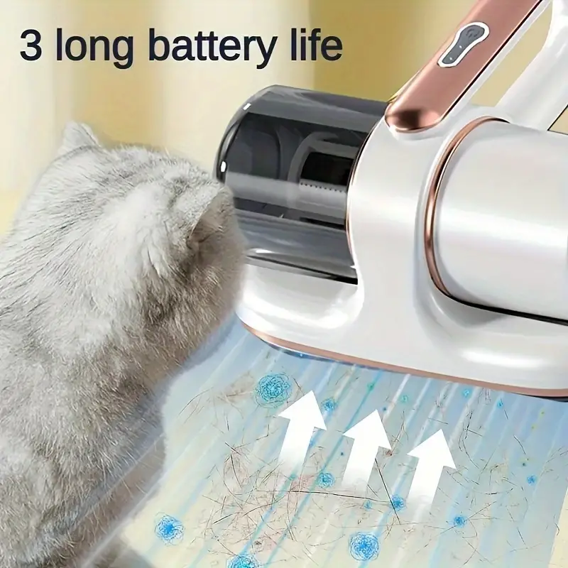 6600mAh/ 100W/ 65dB, 1pc, Bed Vacuum, Super Suction And Low Noise, UV, Washable HEPA Filter For Deep Cleaning, Hand Held Vacuum, Mattress Vacuum Cordless, Effective Cleaning Of Beds, Sofas, Pet Hair And Carpets